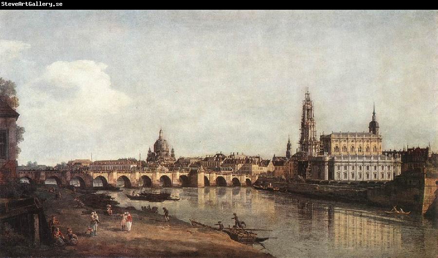 BELLOTTO, Bernardo View of Dresden from the Right Bank of the Elbe with the Augustus Bridge